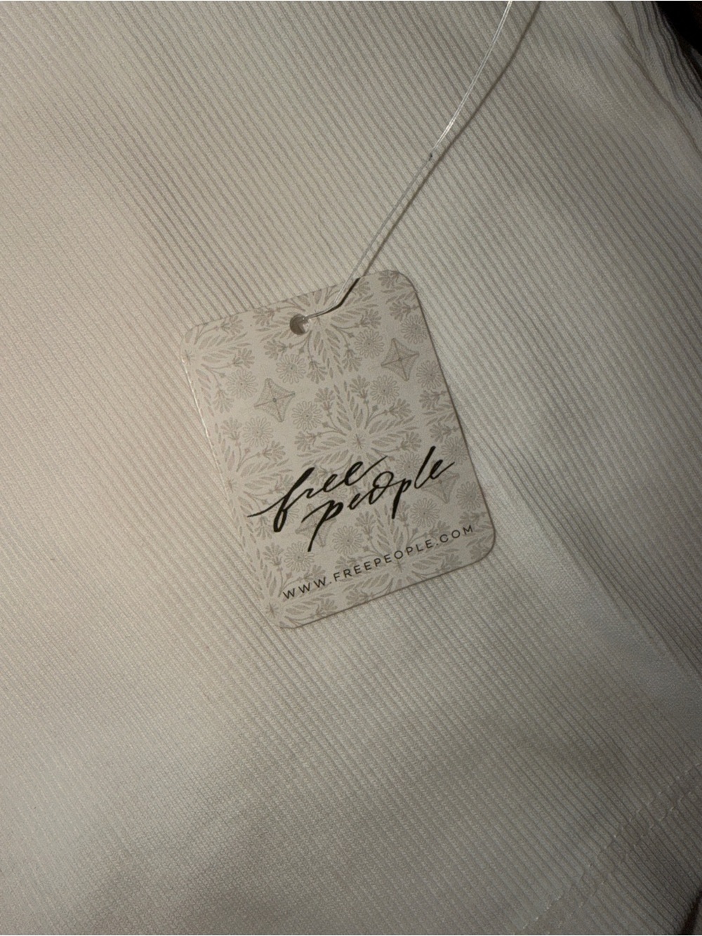 Free People Cream Ribbed Crop Tank - Picture 3 of 4